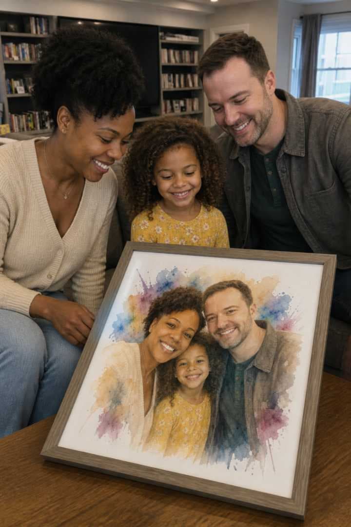Tasha H.'s Watercolor Canvas portrait